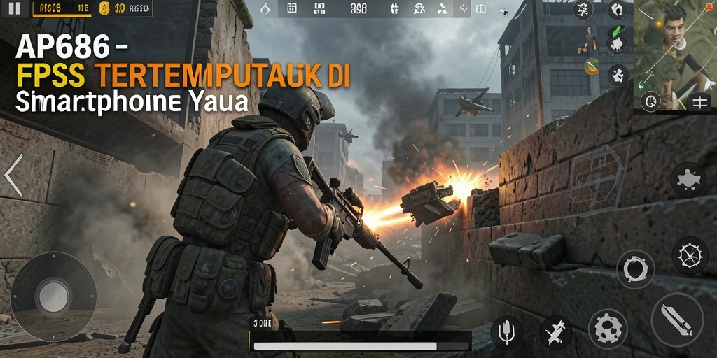 Tangkapan layar menampilkan aksi seru gameplay FPS AP686.