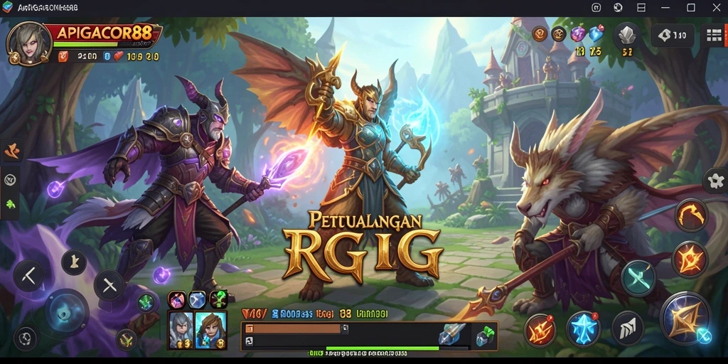 Gameplay seru di dunia RPG APIGACOR88 dengan karakter dan misi menarik.