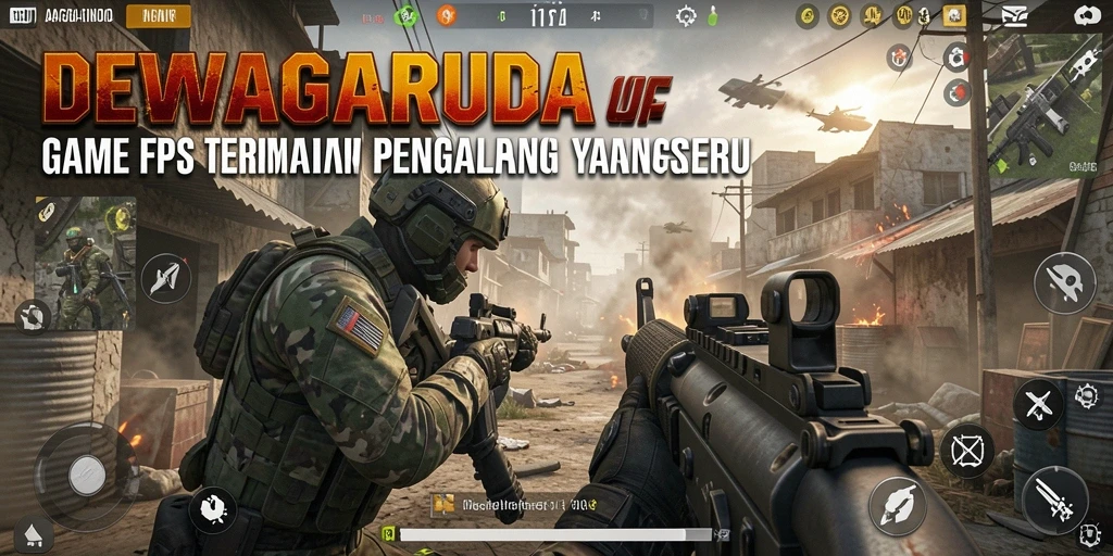 Tampilan aksi mendebarkan dalam game FPS DEWAGARUDA.