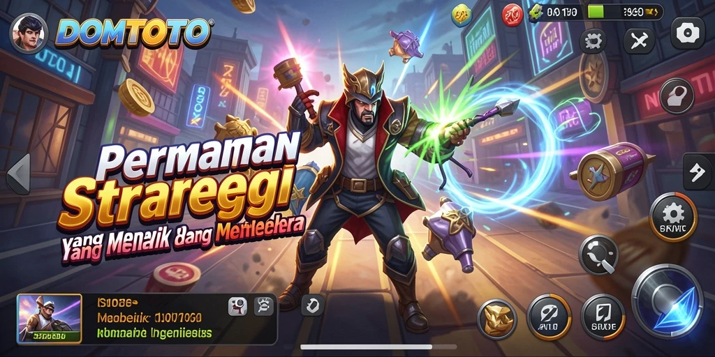 Tampilan gameplay menawan dari permainan strategi DOMTOTO.