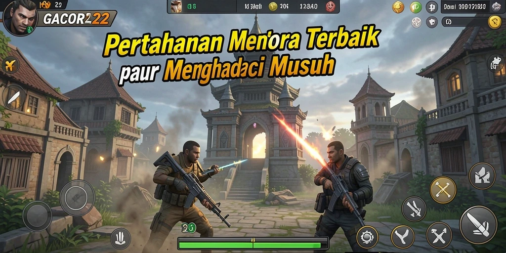 Screenshot menampilkan serangan menara yang mendebarkan dalam GACOR22.
