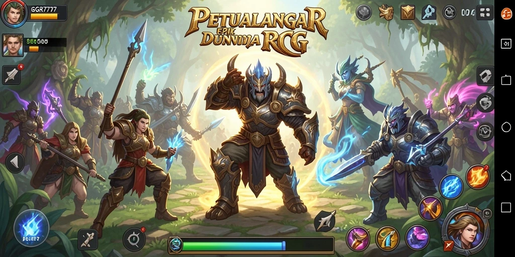 Tampilan permainan GGR7777 yang epik dan penuh aksi RPG.