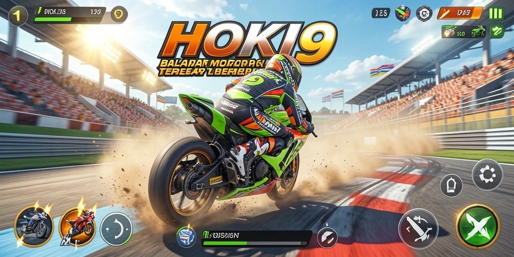 Tampilan menegangkan dari balapan motor di HOKI9.