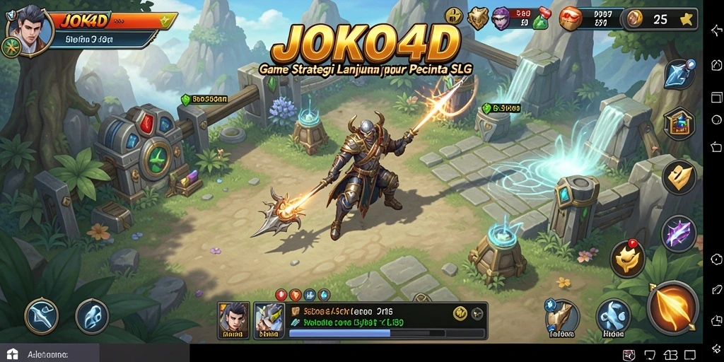 Screenshot gameplay JOKO4D yang menunjukkan pembangunan kerajaan dan strategi pertempuran.