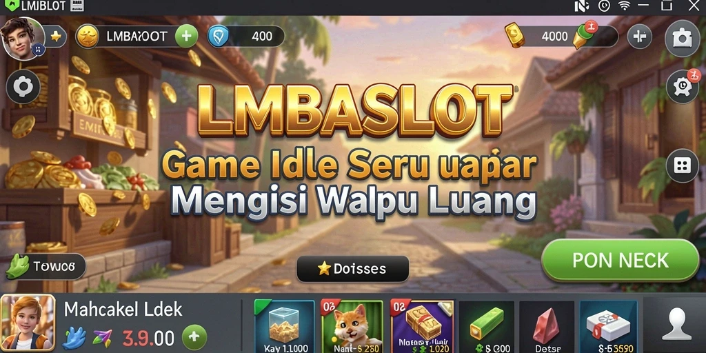 Tampilan gameplay LMBASLOT dengan elemen Idle yang menarik.