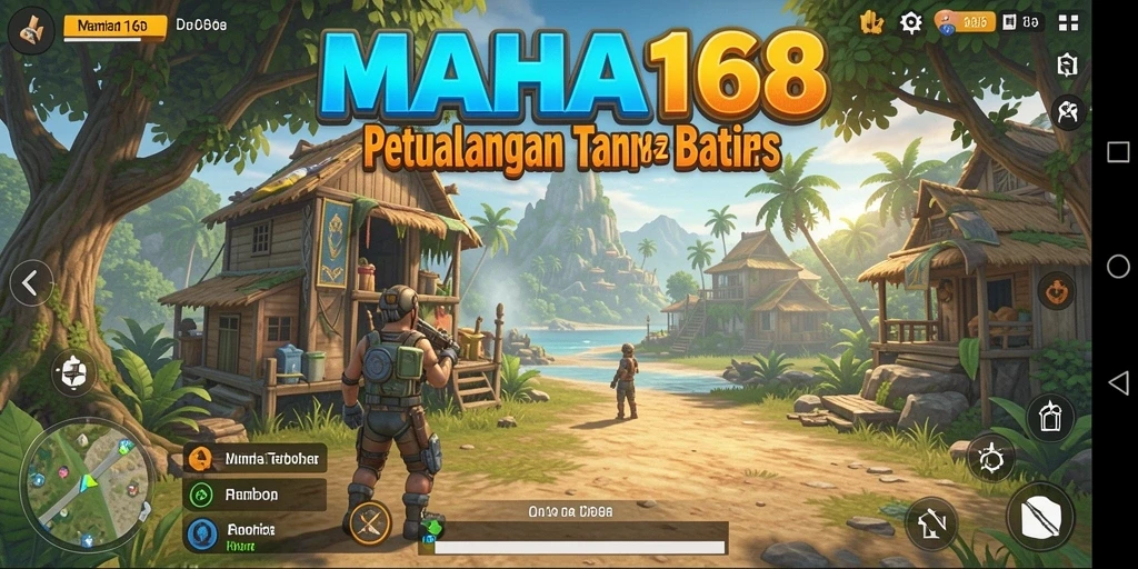 Screenshot gameplay MAHA168 menunjukkan petualangan mendalam di dunia terbuka.