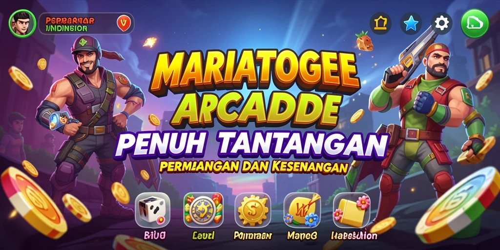 Tampilan screenshot MARIATOGEL yang menunjukkan gameplay seru di dunia Arcade.