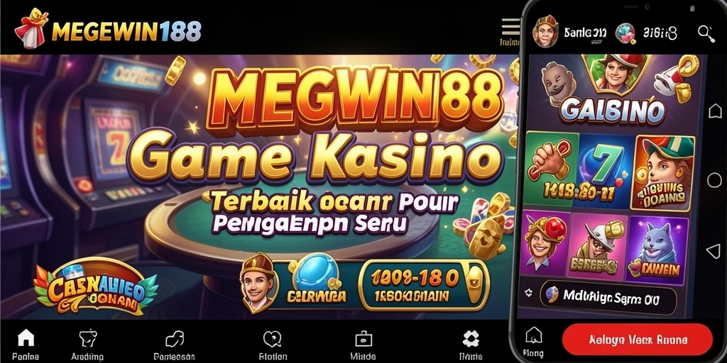 Screenshot gameplay MEGEWIN188 menampilkan pengalaman Kasino yang seru dan mendebarkan.