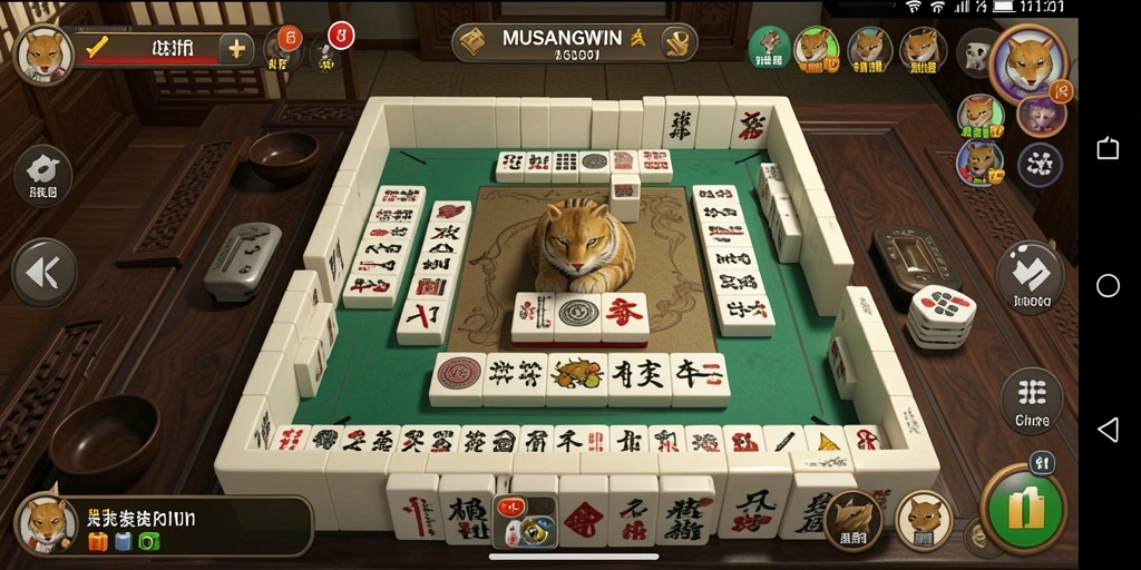 Tampilan menarik dari gameplay Mahjong MUSANGWIN yang menantang.