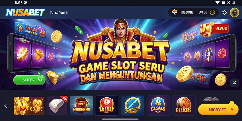 Gameplay NUSABET menampilkan slot yang menarik dan seru.