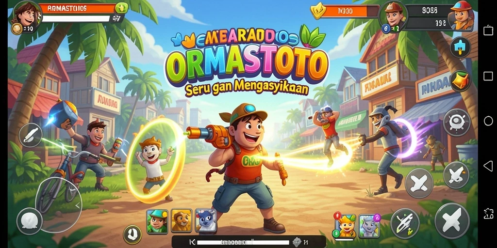 Tampilan gameplay seru dan penuh aksi di ORMASTOTO.