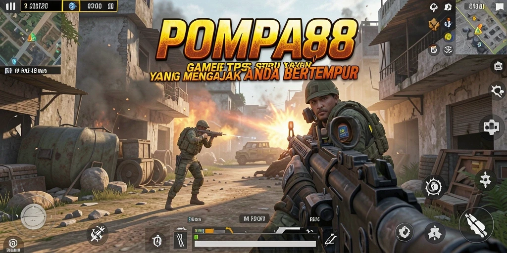 Tampilan gameplay seru POMPA88 saat bertempur.