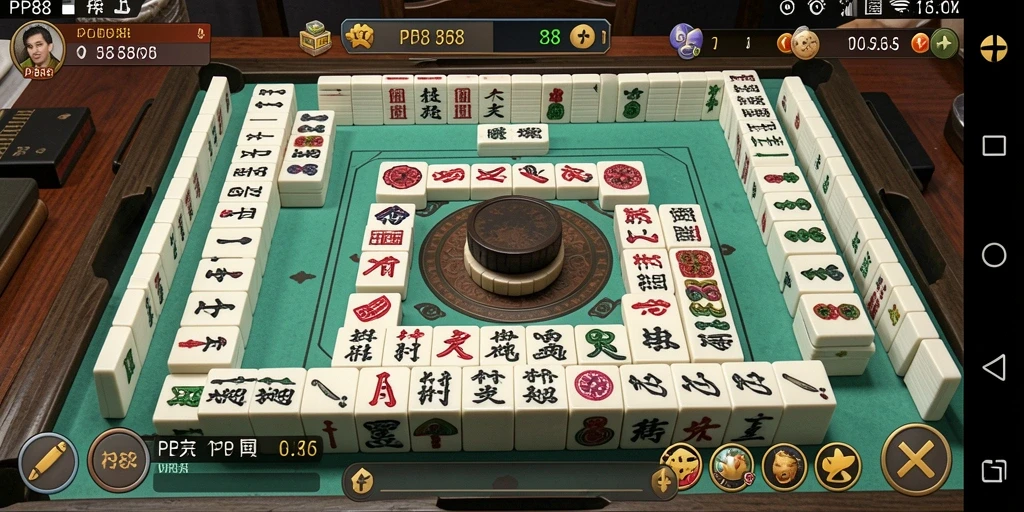 Screenshot gameplay PP88 menampilkan aksi Mahjong yang seru dan menantang.
