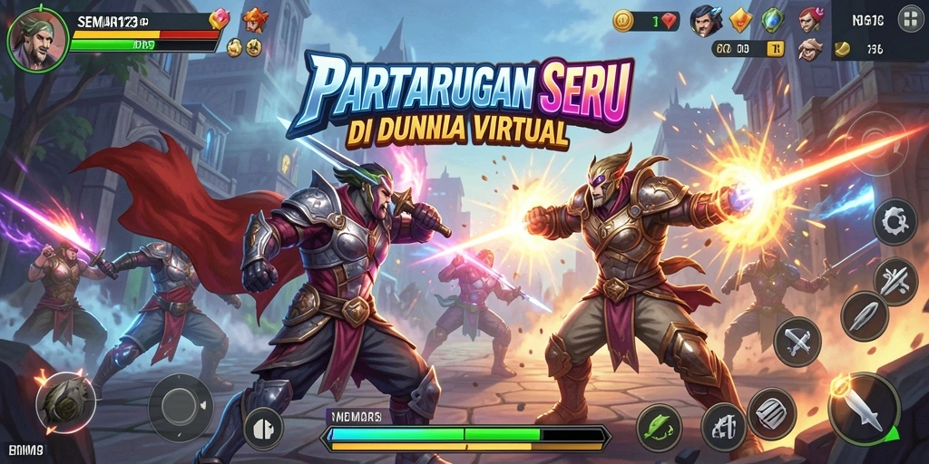 Screenshot gameplay <strong>SEMAR123</strong> menampilkan pertarungan seru antara dua karakter.