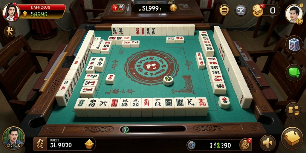 Tampilan gameplay yang menarik dalam permainan Mahjong SL999.