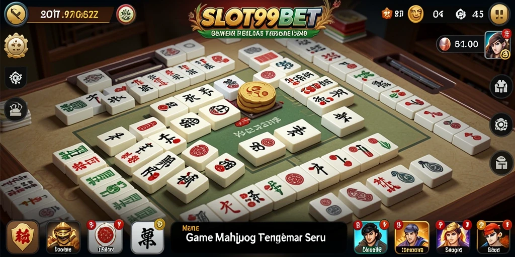 Menampilkan gameplay menarik dan kompetitif dari SLOT99BET Mahjong.