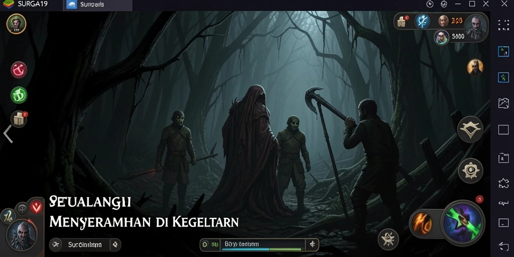Tampilan gameplay SURGA19 dengan nuansa Horror yang mencekam.