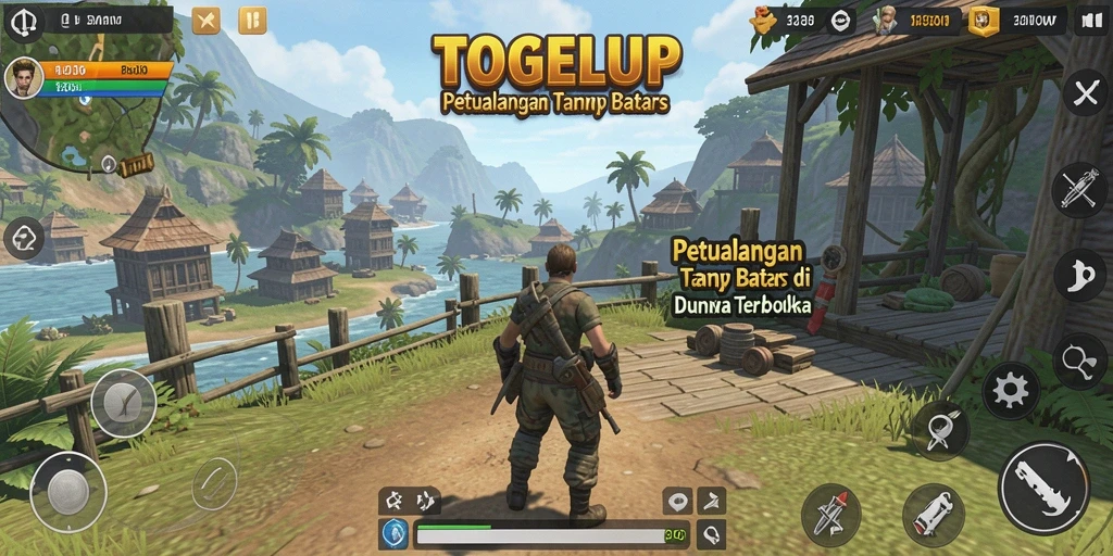 Gameplay seru di dunia terbuka TOGELUP yang luas dan imersif.