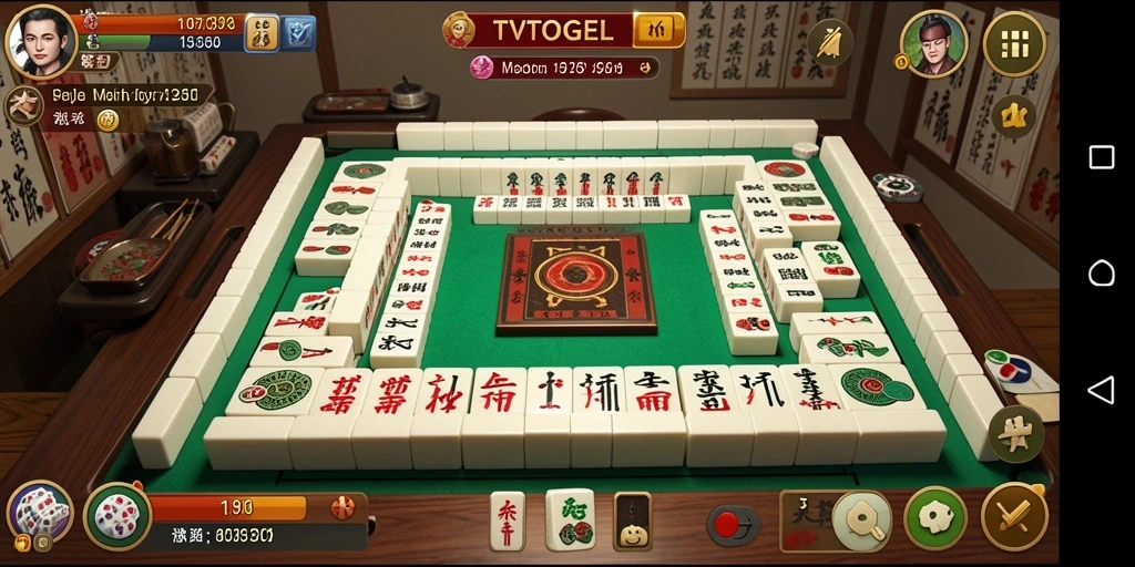 Gameplay TVTOGEL menantang dan menarik dalam memecahkan puzzle Mahjong.