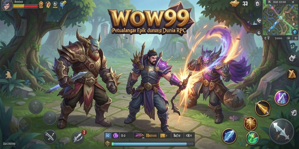 Tampilan gameplay WOW99 yang imersif dalam petualangan RPG.